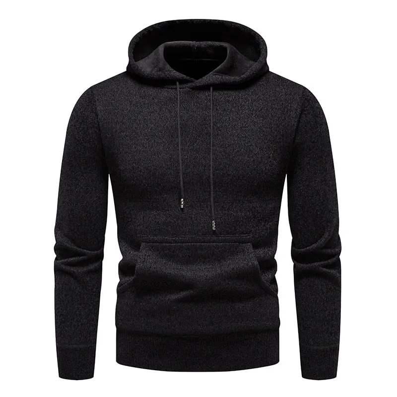 Xituodai New Autumn Winter Hoodies Men Fashion Hooded Sweatshirts Men Casual Knitted Pullovers Hooded Streetwear Solid Sports Sw