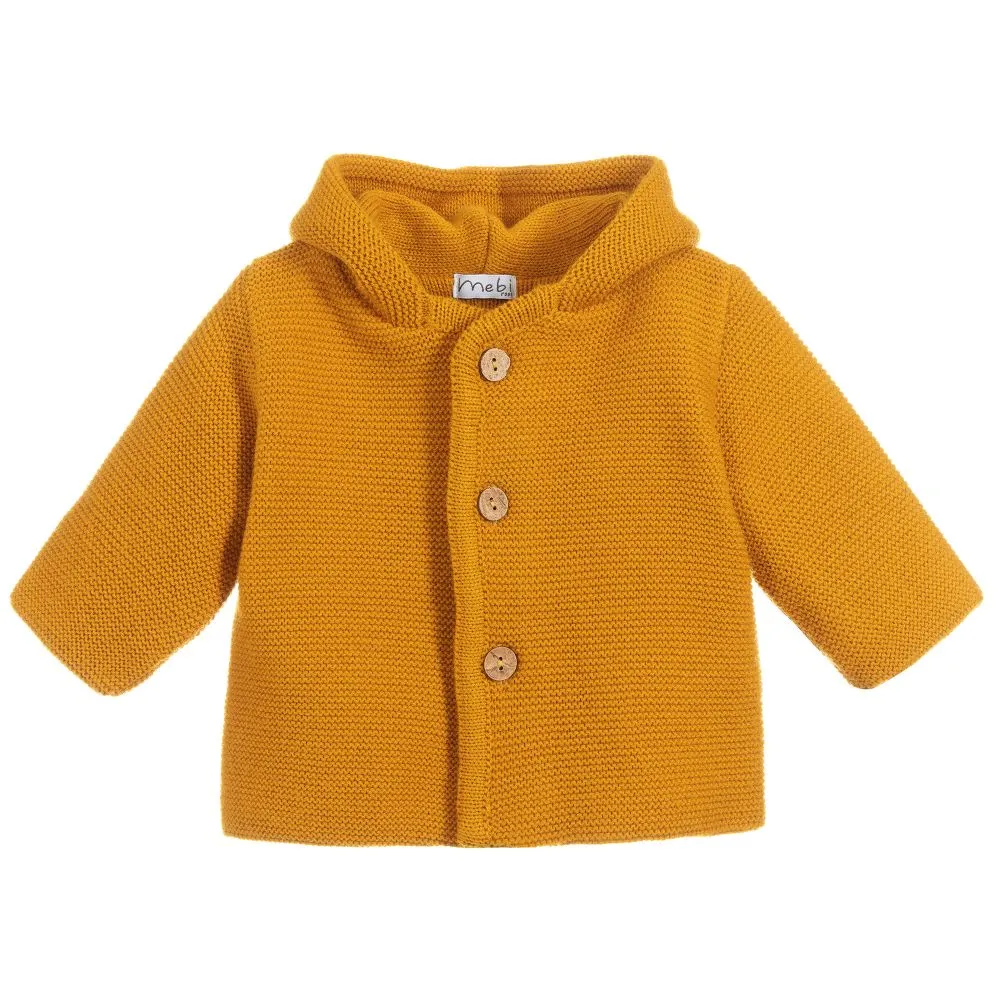 Yellow Knitted Pram Coat