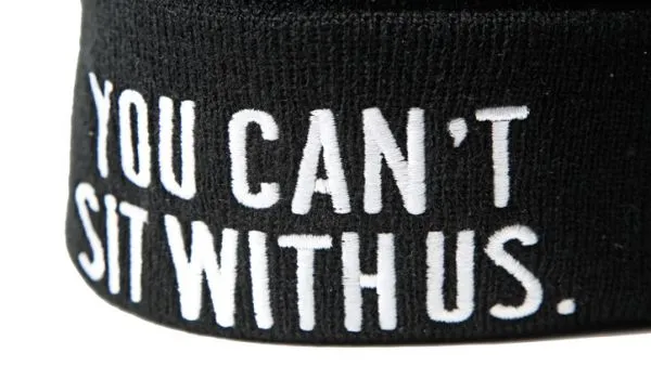 You Can't sit with us winter beanie hat for men or women